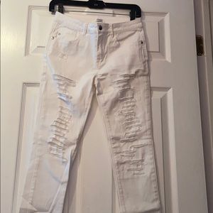 BEBE JEANS GIRLS WHITE SIZE 14 LIKE NEW